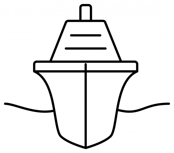 Passenger Ship Emoji coloring page image