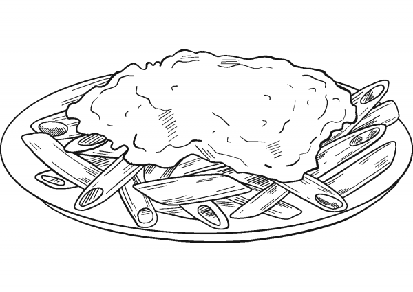 Pasta coloring page image
