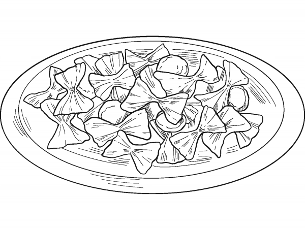 Pasta coloring page image