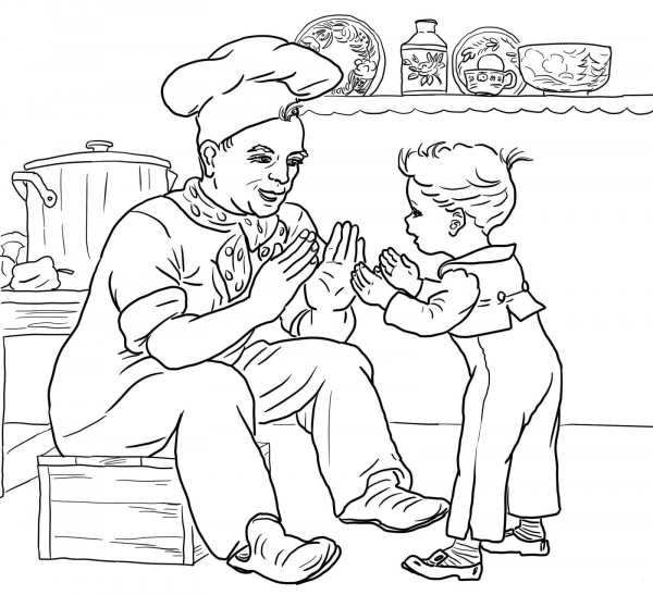 Pat a Cake coloring page image