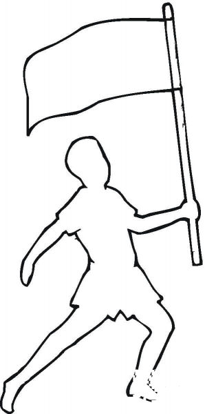 Patriot outline coloring page image