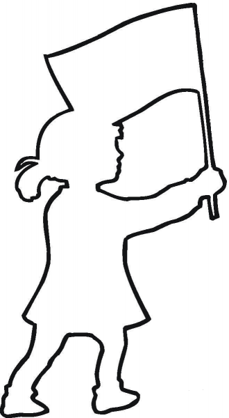 Patriotic Outline  coloring page image