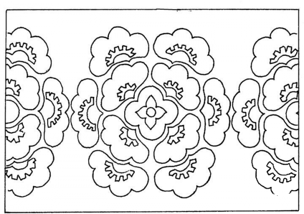 Pattern From Flowers  coloring page image