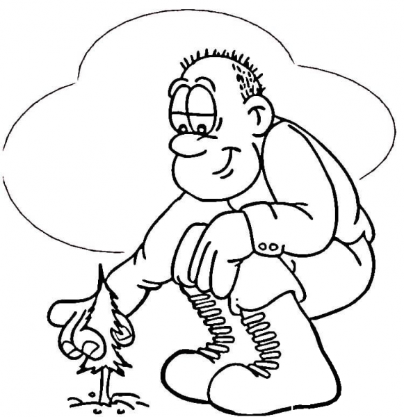 Paul Bunyan  coloring page image