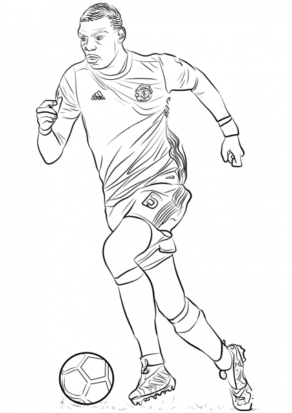 Paul Pogba coloring page image