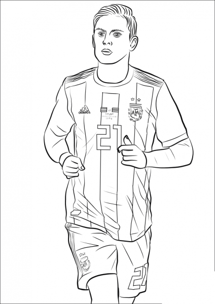 Paulo Dybala coloring page image