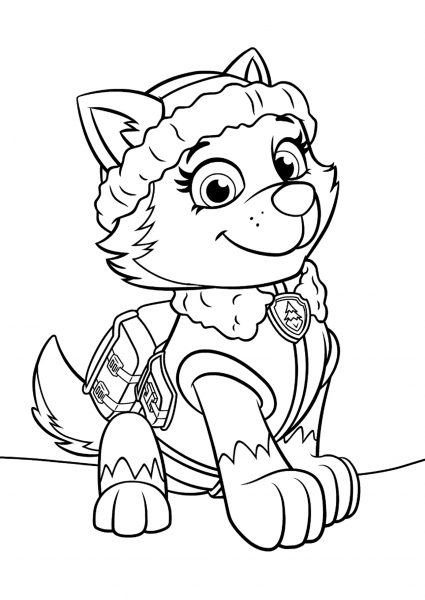 Paw Patrol Everest coloring page image