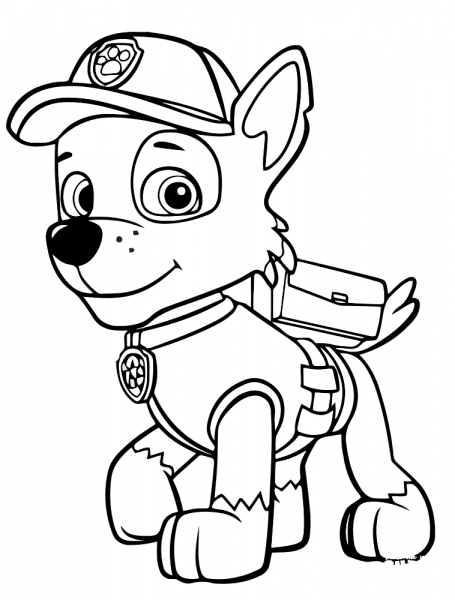 Paw Patrol Rocky coloring page image