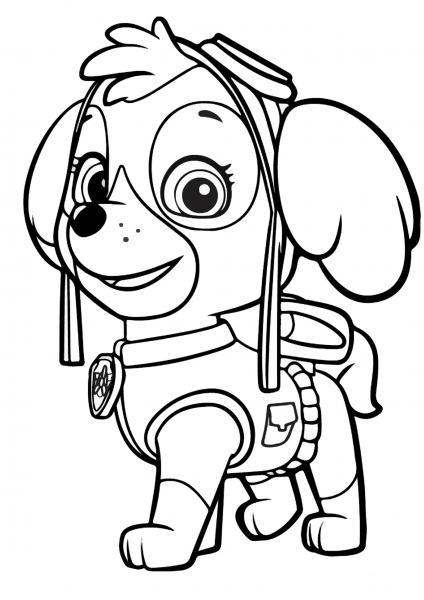 Paw Patrol Skye coloring page image