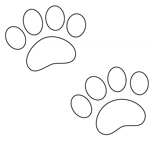 Paw Prints Emoji coloring page image