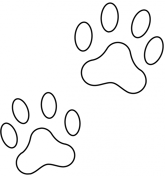 Paw Prints Emoji coloring page image