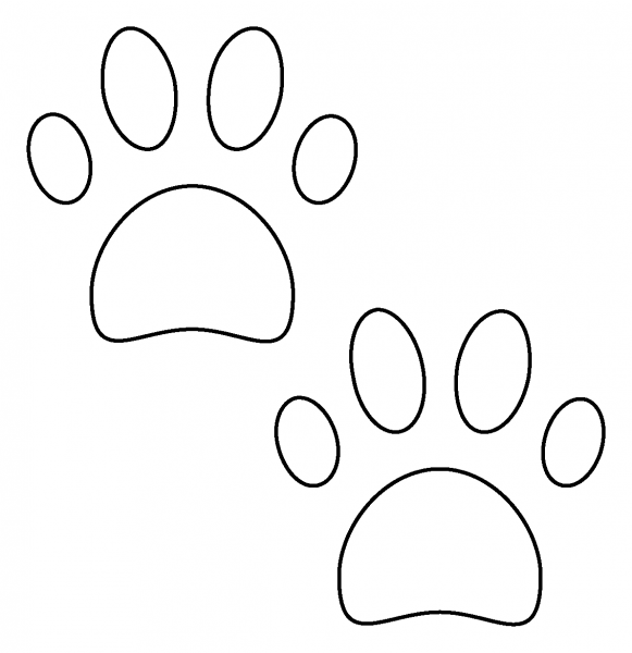 Paw Prints Emoji coloring page image
