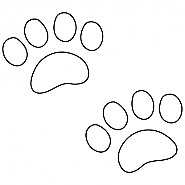 Paw Prints Emoji coloring page image