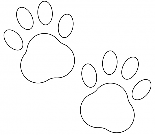Paw Prints Emoji coloring page image