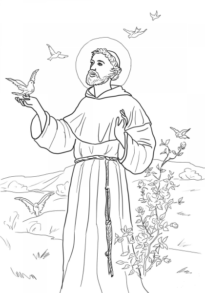 Peace Prayer of St. Francis coloring page image