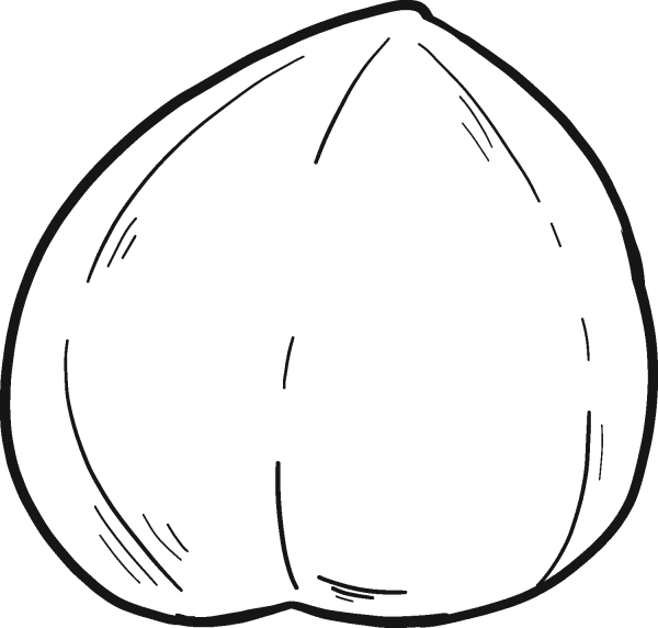 Peach coloring page image