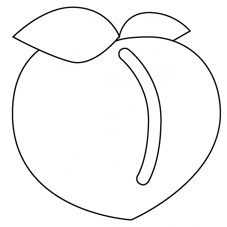 Peach Emoji coloring page - ColouringPages