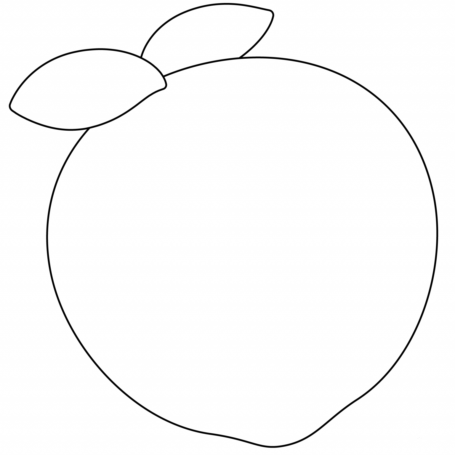 Peach Emoji coloring page - ColouringPages