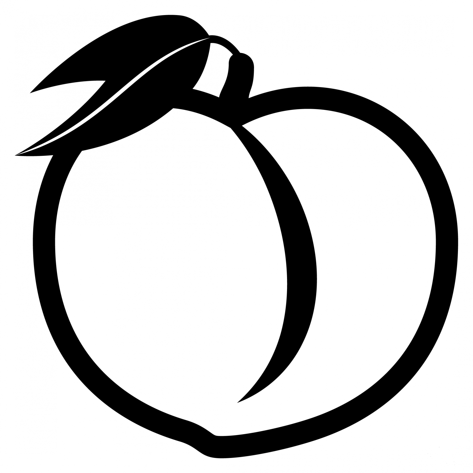Peach Emoji coloring page - ColouringPages
