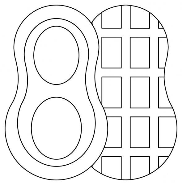 Peanut coloring page image