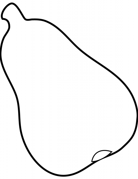 Pear coloring page image