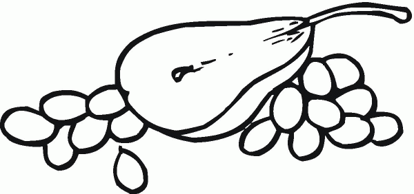 Pear coloring page image