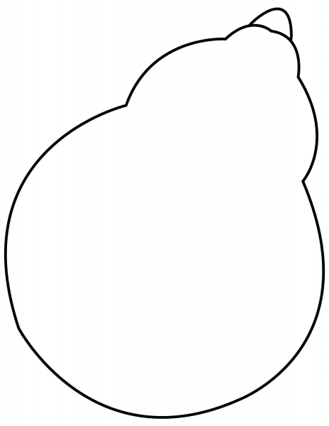 Pear coloring page image