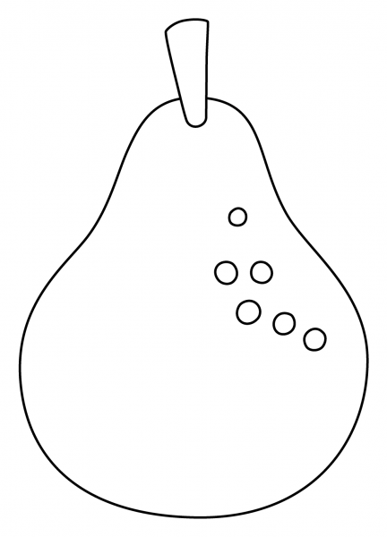 Pear Emoji coloring page image