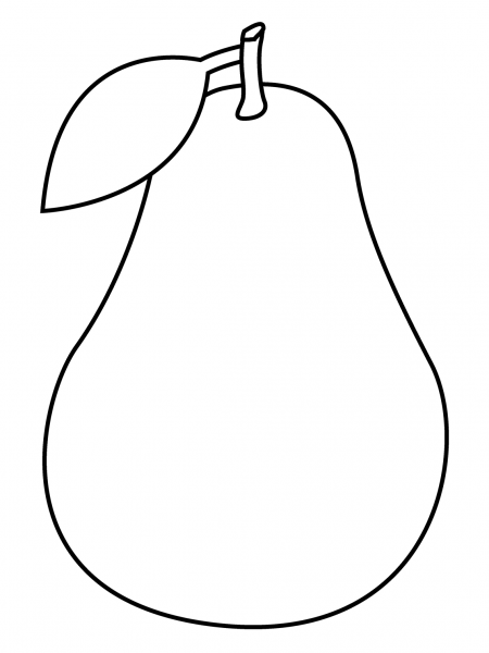 Pear Emoji coloring page image