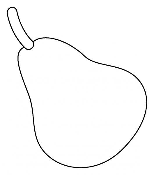 Pear Emoji coloring page image