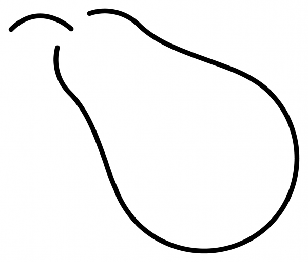 Pear Emoji coloring page image