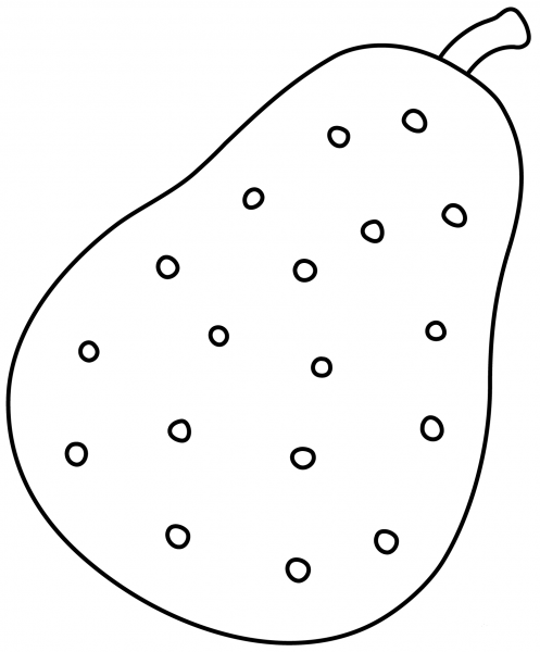Pear Emoji coloring page image