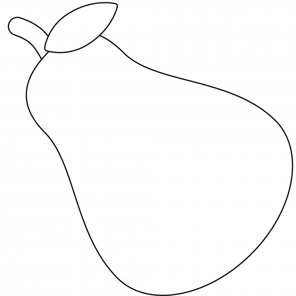 Pear Emoji coloring page image