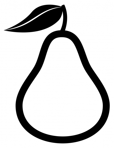 Pear Emoji coloring page image
