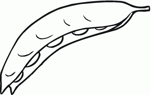 Peas coloring page image
