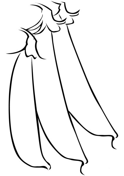 Peas coloring page image