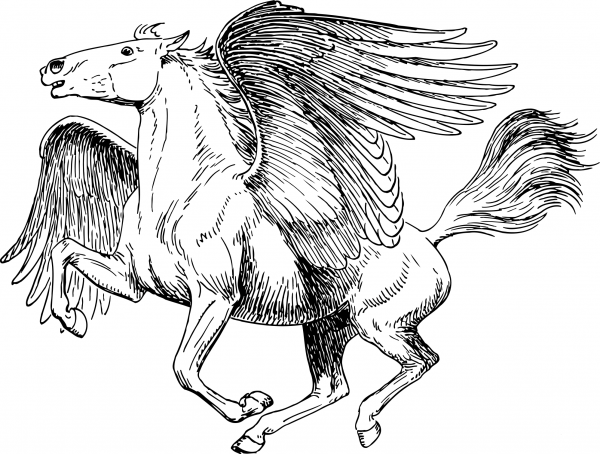 Pegasus coloring page image