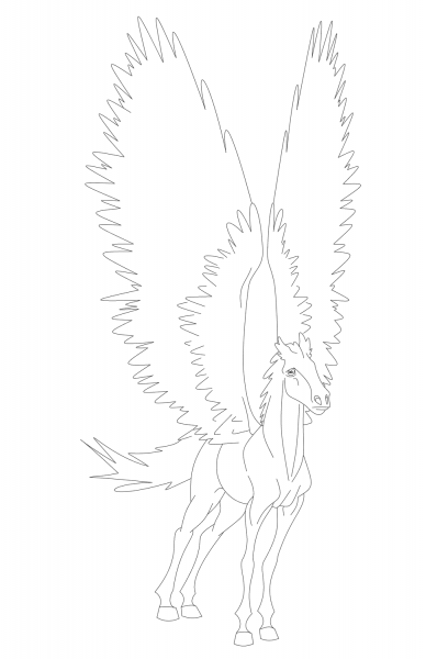 Pegasus coloring page image