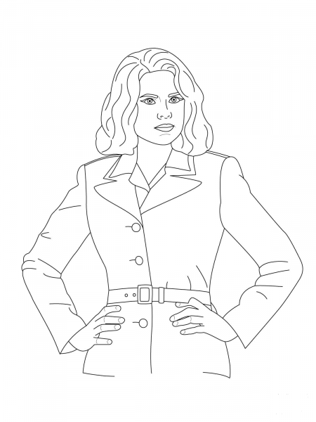 Peggy Carter coloring page image