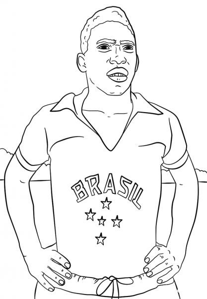 Pele coloring page image
