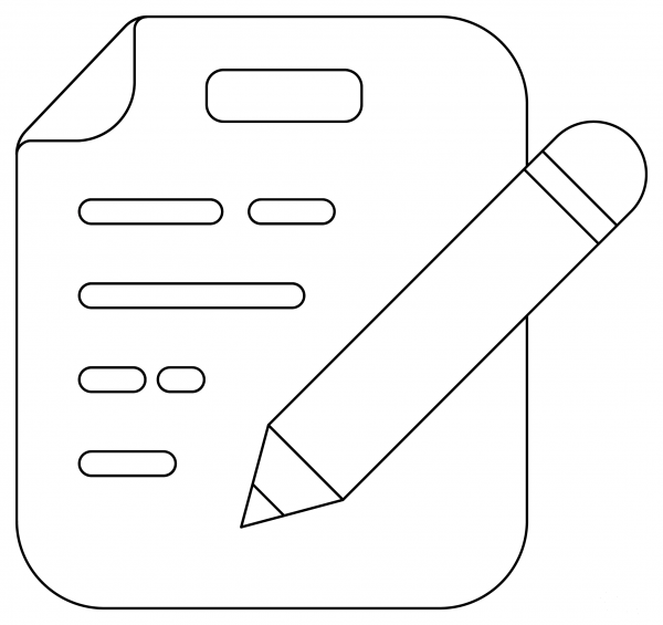 Pen and Paper coloring page image