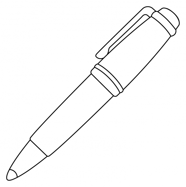 Pen Emoji coloring page image