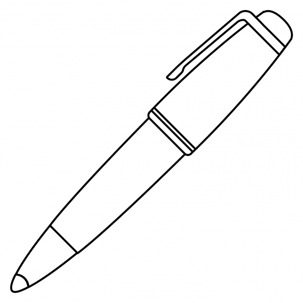 Pen Emoji coloring page image