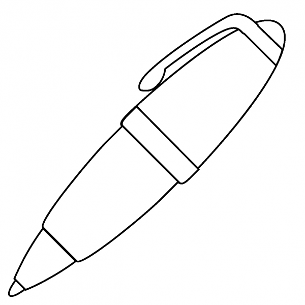 Pen Emoji coloring page image