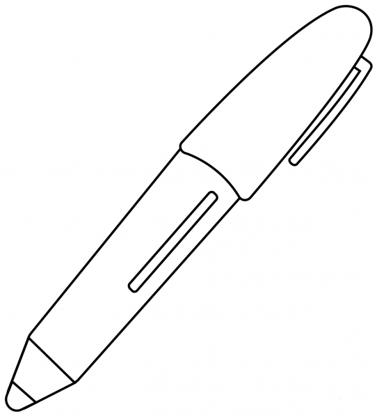 Pen Emoji coloring page image