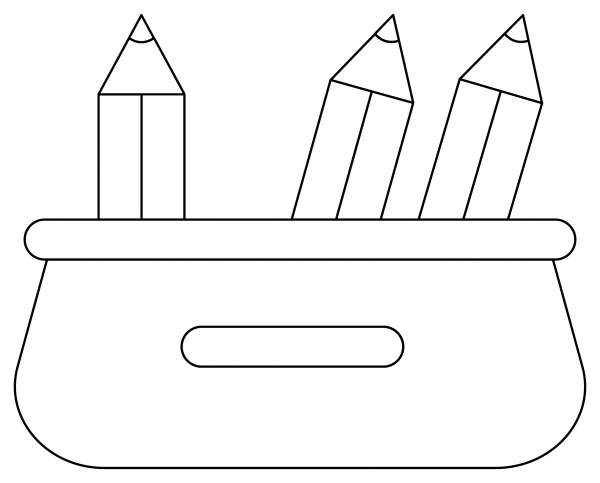Pencil Case coloring page image