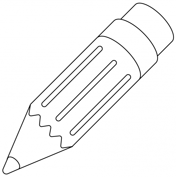 Pencil Emoji coloring page image