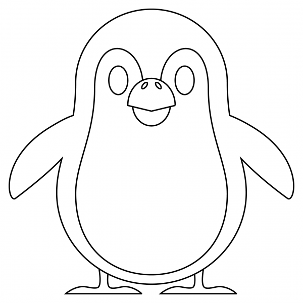 Penguin coloring page image