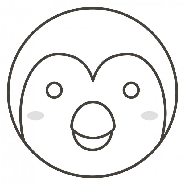 Penguin coloring page image