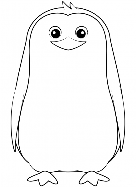 Penguin coloring page image